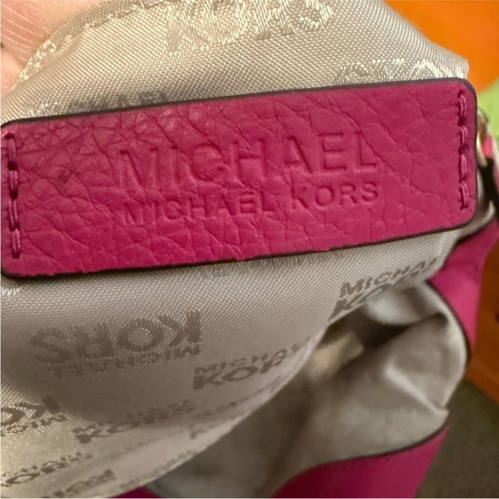 Michael Kors Fuchsia Leather Hobo Bag - Picture 15 of 17